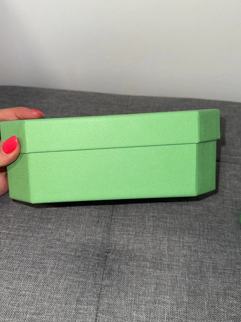 Swarovski Green Octagonal Jewelry Boxes with Pale Lime Interior